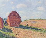 Alfred Sisley Die Strohmieten oil painting